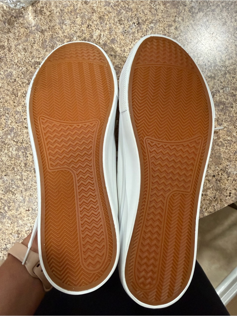 White Low-Top Casual Sneakers with Gum Sole - Picture 7 of 9